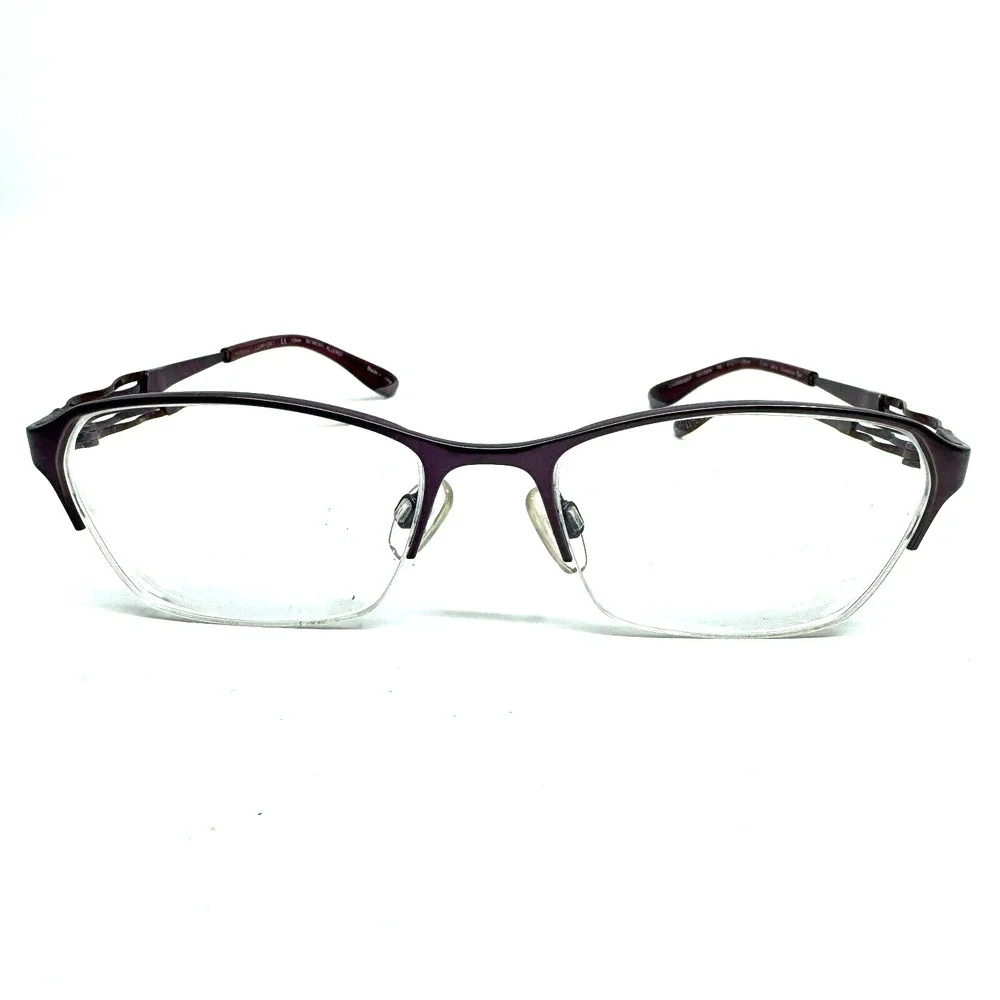 Charmant CH10604PU Eyeglasses Rectangular Red Half Rim Frame 51-17-135 H10160‎